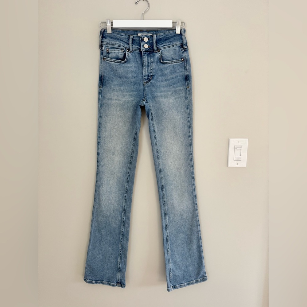 Free People We the Free Shayla Skinny Flare Jeans size 26 - Picture 4 of 15